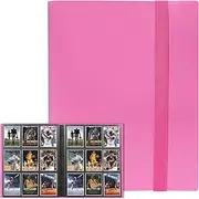 GEAoffice Card Binder 9 Pocket, 360 Pockets Trading Card Album Folder for Standard Cards, Side Loading Card Collection Folder for MTG, TCG, Sport Cards, (Rose Pink)