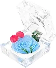ULDIGI 1pc Creative Rose Bud Jewelry Box Decorative Preserved Flower Storage Case for Rings Earrings present for Valentine Day Mother Day Birthdays Anniversaries