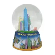 One World Trade Statue Liberty NYC Skyline Snow Globe Souvenir Figurine 3"W New