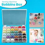 Sewing Pre-Filled Bobbins With Storage Box 36Pc Transparent Case Craft Projects