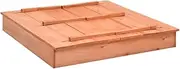 Sandbox Firwood 95x90x15 cm Outdoor Play Kids Sandpit Garden Toy