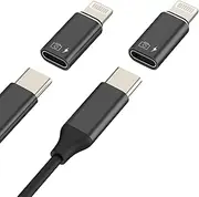 OTG 3.0 Adapter USB C Female to Lightning Connector (2 Pieces) for iPhone 14 13 12 Pro Max Type C Charger Cable Connector for Apple MFi Certified Type C Audio Adapter Stick for iPad Data Photo