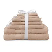 7pc Algodon St Regis Collection Bath/Hand Towel Set w/ Face Washer Cotton Dusk