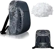 DraCra 10 Pack Backpack Rain Cover Disposable Waterproof Cap Elastic Covers Protector Compact Raincoat Raincover for Outdoor Camping Hiking Cycling Travel Trikking Emergency 15L-40L