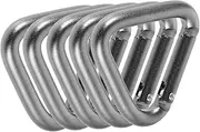 EXAOMBLE 5 Pack Carabiner Outdoor Kettle Hook Heavy Duty d Clips Hiking Clips Heavy Duty Clips Leash Clips Outdoor Climbing Hook Spring Snap Hook Belt Key Clip Aluminum Alloy Black