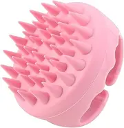 Silicone Hair Scalp Massager Shampoo Brush Exfoliating Hair Brush Head Scrubber for Shower - Pink