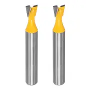2pcs Dovetail Router Bit 1/4" Diameter 1/4" Shank Dovetail Joint Bit