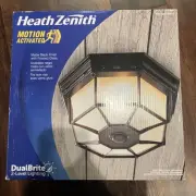 Heath Zenith Motion-Sensing Hardwired Incandescent Black Ceiling Light