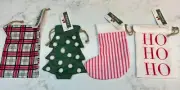 New Christmas Favor, Gift, Treat, Drawstring* Bags, Approximately 7”