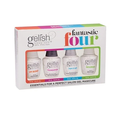 Gelish Essential Fantastic Four Kit ? pH Bond Nail Prep, Foundation Base Gel, To