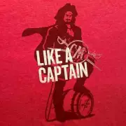 NEW CAPTAIN MORGAN promo t-shirt - LIKE A CAPTAIN - light red - (XL)