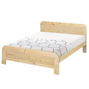 經典松木床架+獨立筒床墊(雙人5尺)