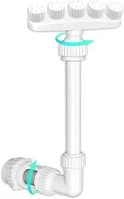 Nialnant Pool Fountain for Above and In-Ground Pools, 5 Nozzles Waterfall Sprinklers Cooler with Adjustable Dual High-Pressure Pool Spray, Swimming Pool Water Fountain