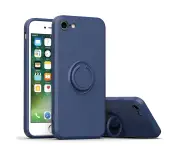 For iPhone 7/8/SE 2020/SE 2022 Soft Case with Ring Kickstand - Navy