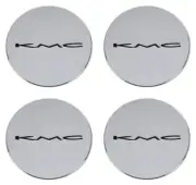 4x KMC Chrome Snap In Wheel Center Caps for Dime & Sector 8 Rims Wheels NEW