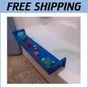 Bathtub Splash Guard with 10 Suction Cups - Toy Tray Caddy for Mess-Free Bathing