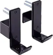 'AmStaff Fitness J-Hooks Power Rack for 2''x 2'' 2.5''x2.5'' 3''x3'' 2.5''x3.25'' Tube Squat Rack Attachment, J Cups Barbell Holder for Power Cage, Heavy Duty 1000 LB Capacity, (Set of 2)'