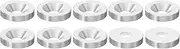 uxcell M8 Finish Countersunk Washer, 10pcs 25mm Dia. 5mm Tall Solid 304 Stainless Steel CNC Finish Cup Washer Flat Screw Head Gasket for Construction
