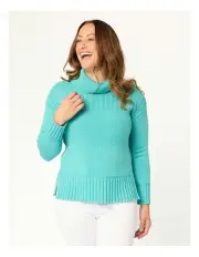 [Fella Hamilton] Annalise Rib Panel Jumper in Blue