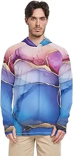 [Caihoyu] Men Sun Protection Hoodies Long Sleeve Lightweight UPF 50+ Rashguard Men UV, Multicolor02,XL, Multicolor02, X-Large