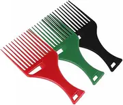 NOLITOY Create Afro Styles Wide Tooth Comb Hair Styling Tool Plastic Comb Barber Hair Accessory 3 Colors