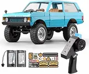 Speedywheels MN-168 1/12 RC Crawler 4x4 Off-Road Car, 2.4GHz Remote Control Truck with Front & Rear Lights, 2X 1200mAh Batteries, All-Terrain 4WD Rock Climber (RTR, Blue)
