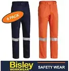 BISLEY WORKWEAR -6 PACK- "ORIGINAL" MENS COTTON DRILL TAPED WORK PANT -BP6007T