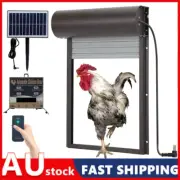 Automatic Chicken Coop Door Solar Powered Opener with Timer Light Sensor Remote