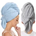 2 Pack Large Microfiber Hair Towel Wrap for Women, Anti Frizz Hair Drying Tow...