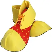 NOLITOY Large Clown Shoes Adult Women Men Reusable Carnival Sulies for Halloween Costumes String Tie Random Style