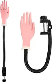 Vaguelly 1Pc Flexible Nail Training Hand Model for Nail Art Practice Fake Hand for Beginners Portable Manicure Tool