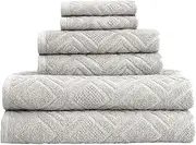 JSEIAJB 6 Piece Towel Set Bathroom Set Quick Drying Absorbent Bath Towel