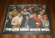 MILLER LITE FRAMED 11x14 AD PRINT BUTKUS DEACON JONES