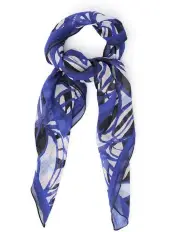 [David Lawrence] Valeria Modal Scarf in Navy Multi