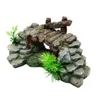 Aquarium Realistic Landscape Bridge Resin Turtle Basking Platform for Fish Tanks