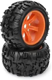 2Pcs Wheels Hubs Tyre Rubber Tires Accessory Fit Ceramic RC Truck Family RC Wheel Hub Orange