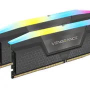 Corsair Vengeance RGB 64GB (2x32GB) DDR5 UDIMM 5200MHz C40 1.25V Desktop Gaming Memory Black Optimized