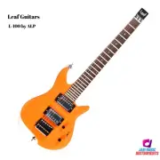 NEW ALP Leaf L100 Electric Guitar Headless Travel Guitar - Gloss Orange