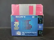 Sony Floppy Disk 25 pk. 3.5" 2HD Vintage 1998 NWB