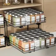 2-Tier Pull Out Spice Rack Organizer for Cabinet, Spice Rack Organizer, Heigh...