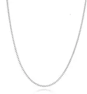 [nometo] Silver Necklace for men 2mm Box Chain 925 Sterling Silver Clasp Box Chain Silver Chain for men 16/18/20/22/24/26/28/30 Inches