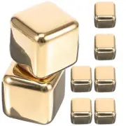 Cooling Stones For Drinks Reusable Ice Cubes present Giving 2.70X2.70X2.70CM 8Pcs Golden