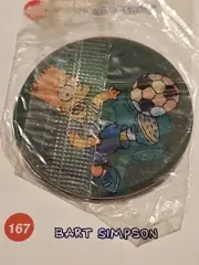 1996 MAGIC MOTION TAZO The Simpsons #167 Bart Simpson NEW SEALED