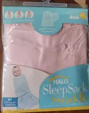 HALO Sleep Sack Swaddle Light Pink Newborn 0-3M 1.5 Tog SHIPS FROM THE US NEW