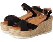 Naot Marbella 177105-B12 Sandal Women's US 8 Black Ankle Strap Espadrille VER432