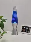 Lava Original Lamp 37CM Silver Base- Blue Ocean Scene/ White Wax and Blue Liquid