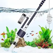 AQQA Fish Tank Cleaner, DC 2300L/h Adjustable Water Flow Electric Gravel Cleaner Fish Tank, 32W Aquarium Gravel Cleaner with Triple Filtration for Water Change Sand Washing Water Circulation