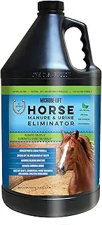 MICROBE-LIFT EQ1XG4 for Stables Barns, Use on All Surfaces and Supplies, Turns Poop Into Fertilizer, Ammonia Reducer, Highly Concentrated and Safe Formula, Clear