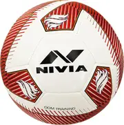 Nivia DOM06 Training PU Football (White, Size 5) - Machine Stitched - 32 Panel - TPU top Layer - Soccer Ball - Butyl Bladder Core