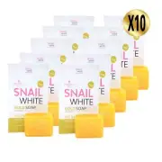 10X Precious Skin Snail White Face & Body Gold X10 Intensive Soap 70g.
